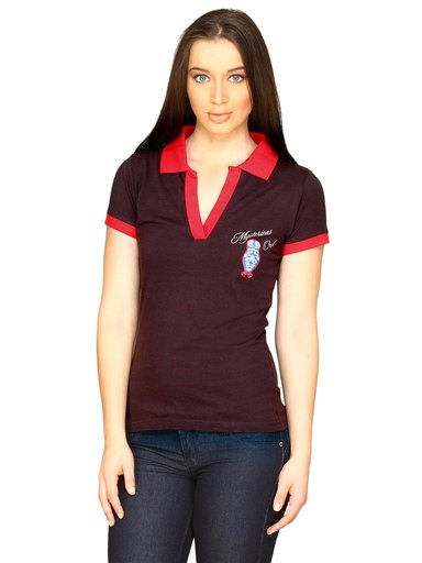 DUSG Women's Red Polo T-shirt